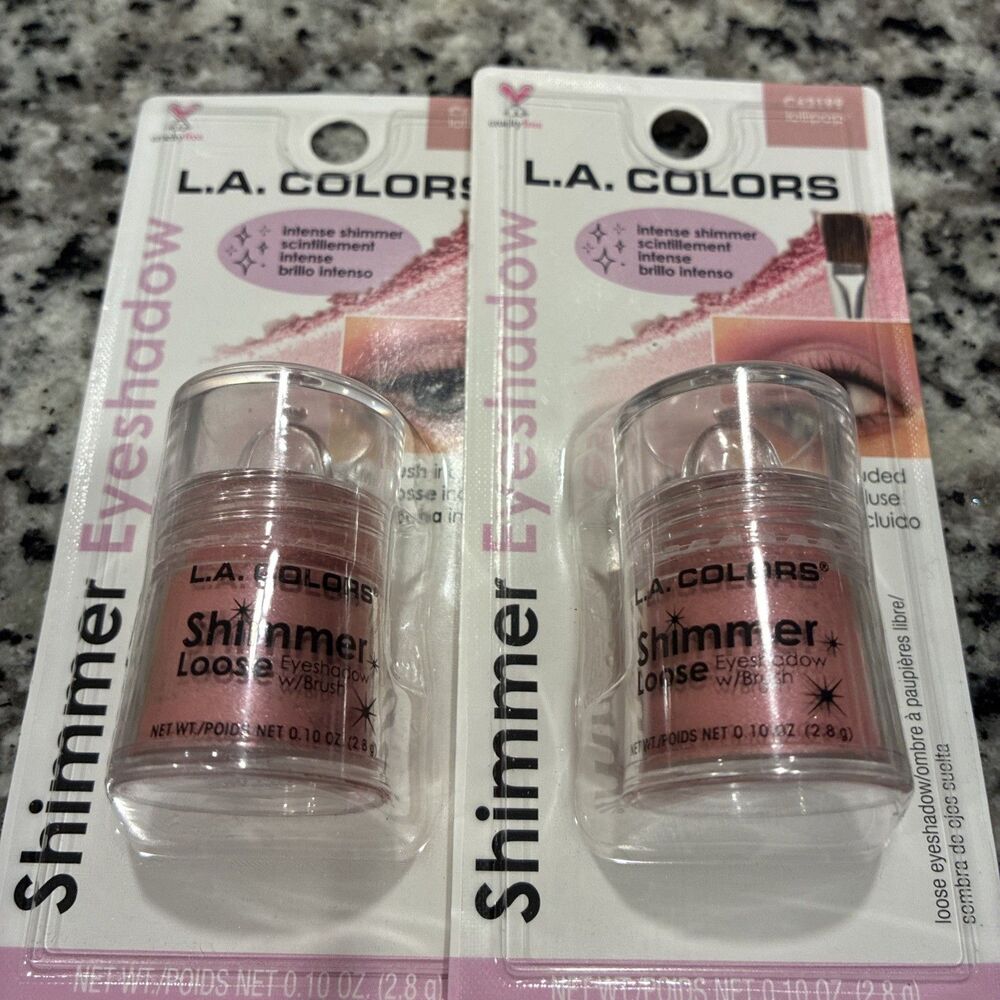 NEW L.A. Colors 2 Pack Lollipop Shimmering Loose Eyeshadow C62199 Free Ship